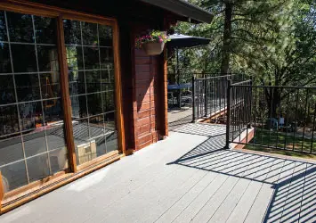 Picture of second story Trex deck from 3D Benchmark Builders